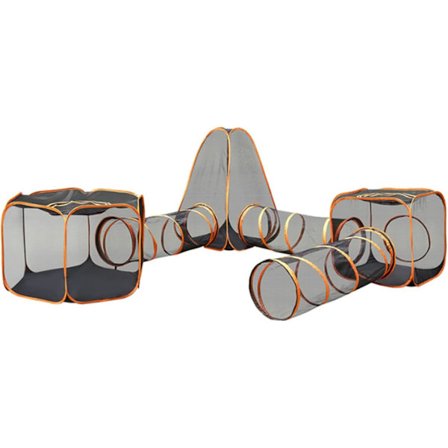 Sammenleggbart Katteleketunnel Telt, Bærbare Pop-Up Telt for Pustende Mesh, Innendørs Utendørs Katteinnhegning for Katter, Kaniner, Hunder, Kjæledyr