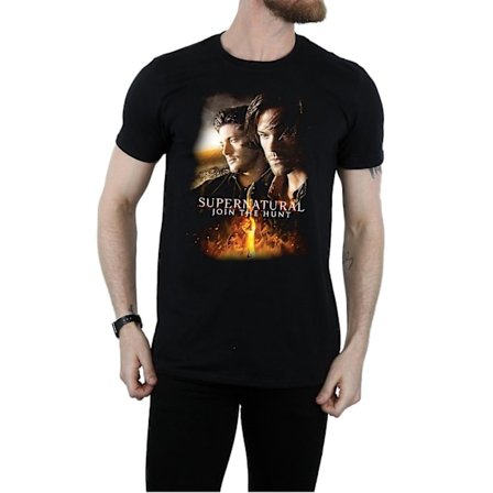 Supernatural Mens Join The Hunt Poster Bomull T-Shirt S Svart