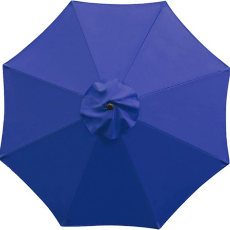 Parasol Replacement Cover, 8 Ribs, 3 m, Waterproof, UV Protection, Replacement Fabric Sapphire Blue