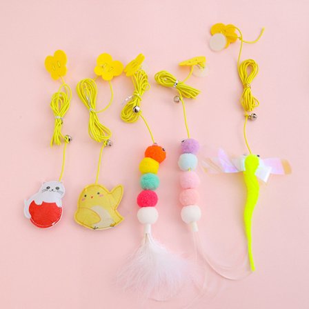 5 Filt Katt Gunga Dörr Hängande Leksaker Mint Själv Gratulation Adju