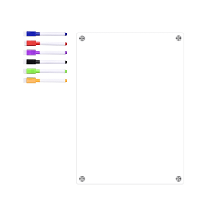 Magnetisk veckokalender för kylskåp, akrylmagnetraderingstavla, veckoplaneringstavla Tydliga whiteboard-kalendertavlor
