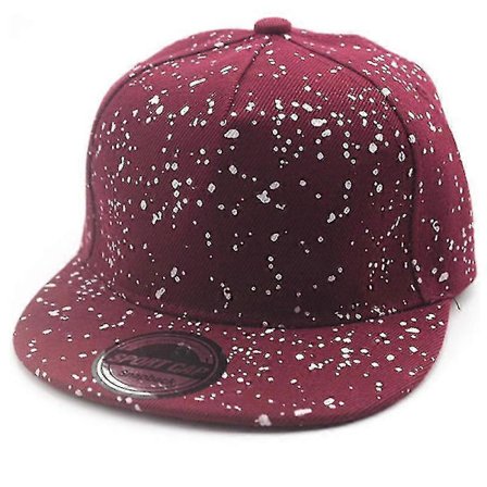 Justerbar Snapback Kasket til Børn Drenge Piger, Unisex Hip Hop Splash Ink Baseball Kasket Flad Skygge