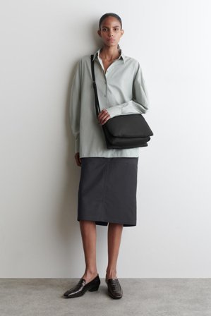 COS Women's Trifold Padded Crossbody Bag in Black