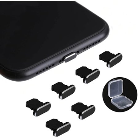 6 st Dammskydd Kompatibla med iPhone 14 Pro Max (Svart)