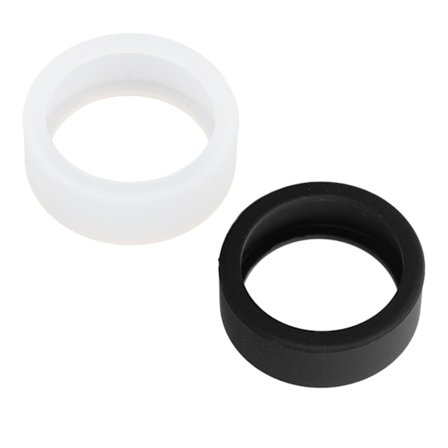 2 stk. Smart Ring Silikondeksel Tynt Lett Hudvennlig Smart Ring Beskyttelse Silikon Elastisk Etui Svart og Hvit M for Størrelse 11 12 13