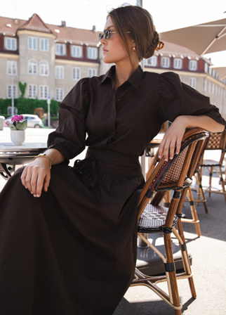 MISSMAYA - Amy Shirt Chocolate - L