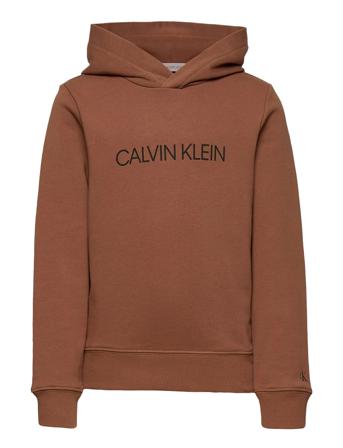 Institutional Logo Hoodie Huppari Ruskea Calvin Klein