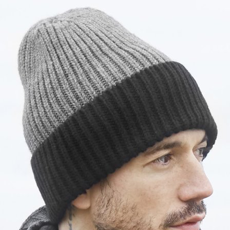 Frencis Black & Grey Montagna Beanie for Men - Beanies