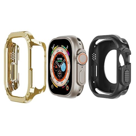 För Apple Watch Ultra 49mm Watch Case PC+TPU Anti-Scratch Skyddande Skal