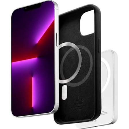 Coque Silikon - PURO - iPhone 12 / 12 Pro - Svart - Mjuk - Kompatibel med MagSafe