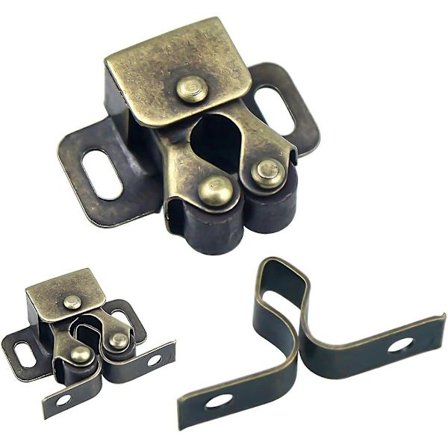 12-pack möbelspärrar, dubbla rullspärrar för skåp, garderobsdörr, kulspärr, möbelspärr, skåpdörr, garderobsdörrlås C