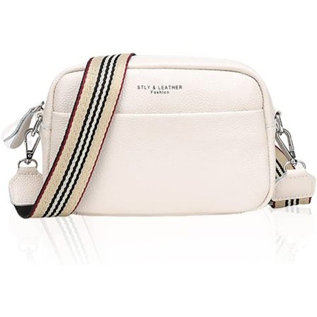 Crossbody veske dame skinn med bred reim håndveske med bred skulderreim med bred reim med bred reim