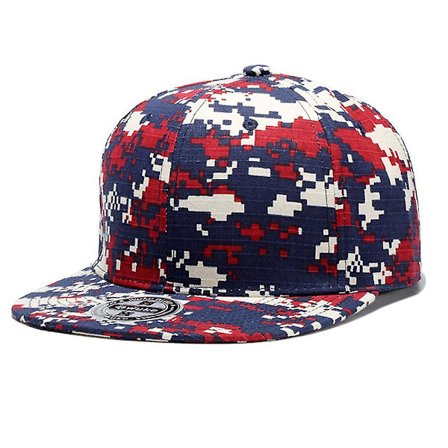 Camouflagefarvet flad skygge hat - Fashion Hip Hop hat til mænd og kvinder