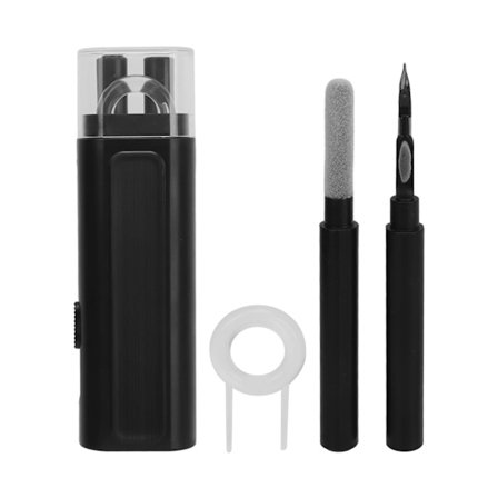 6-in-1 kuulokkeiden puhdistussarja ABS-parvikangas, kannettava nappikuulokkeiden puhdistuskynä langattomille Bluetooth-kuulokkeille, latauskotelo, 