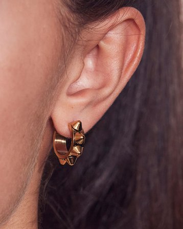 Edblad Peak Creoles S Gold Doré Bijoux Fille - Kids Brand Store