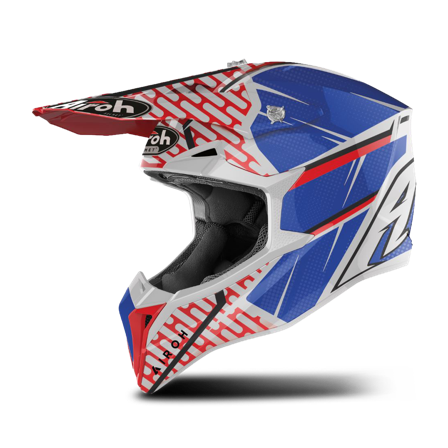 Airoh Wraap Idol Crosshjälm Röd/Blå glans XXL