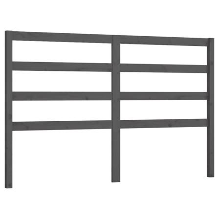 Vidaxl Sänggavel Grå 156x4x100 Cm Massiv Furu Grå