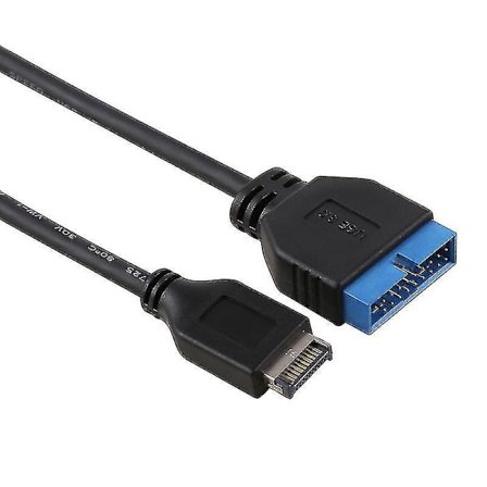 30cm USB 3.1 Type-E til USB 3.0 Hovedkort 19-pins Hann Utvidelseskabel