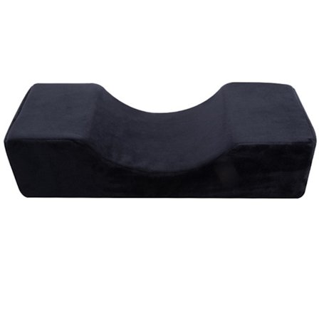 Flanell vippeforlengelse pute U-formet nakkestøtte Vippeforlengelse pute for skjønnhetssalong Støttende beskyttende nakke Svart