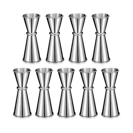 9-delars jigger för bartending, cocktailjigger 2 oz 1 oz, 304 rostfritt stål shotglas mätning