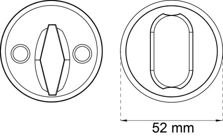 Habo 40 universal Sylindervridersett Krom, Dør- & vindusbeslag