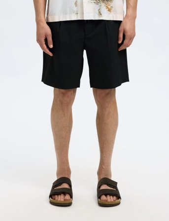 Selected Slhregular-Leroy Pleat Shorts Noos - Black - S