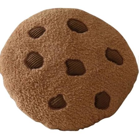 Rund Dekorativ Kudde Kak-kudde, Kreativ Bekväm Mjuk Plysch Matformad Kudde med Fotorealistisk Design, Sittdyna (Brun, 1 st)