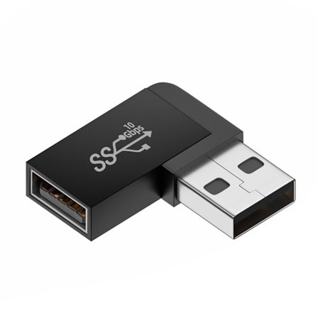 USB 3.0-adapter 90 graders rät vinkel hane till hona kopplingskontakt för bärbar dator USB laddare Extension Converter