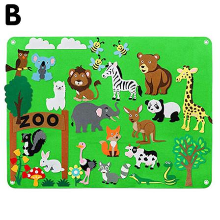 Gör-det-själv-filtbrädeleksaker Toddler Montessori Story Board G