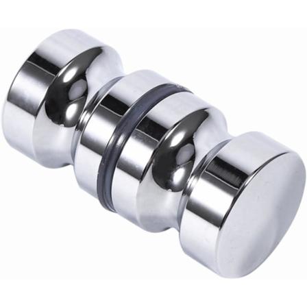 1 stk, 30 mm, aluminium badeværelsesdørhåndtag, krom rundt glas brusebadsdørhåndtag til badeværelse køkken hotel