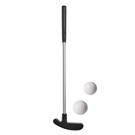 1 Sett Mini Golf Putter Kølle Med 2 Golfballer TPR-grep Høyre Venstrehendt Rustfritt Stål Golfkølle Barn Voksne Bordspill Golf Putter Trening