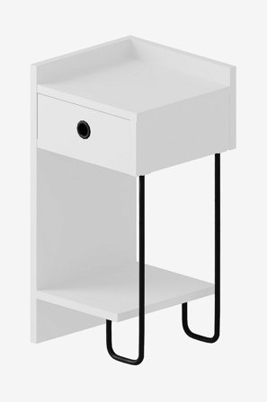 Homitis - Yöpöytä Sirius, vasen - Valkoinen - Yöpöydät - - Homeroom