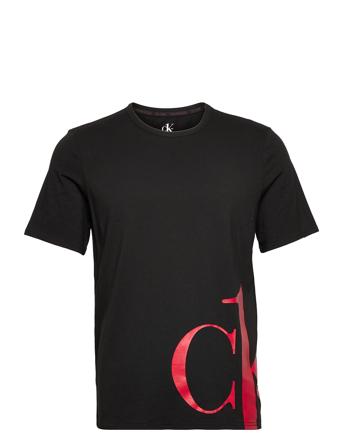 S/S Crew Neck T-shirts Short-sleeved Svart Calvin Klein