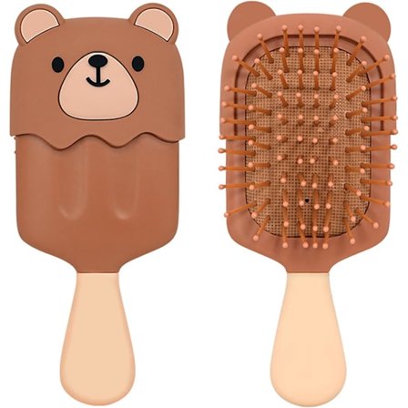 2 st Björnform Massage Luftkudde Borste, Naturlig Mjuk och Bekväm Hårborste för Massage av Hårbotten