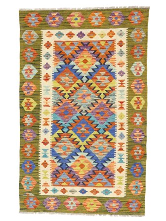 Tribal Petit Kilim Afghan Old Style Tapis 96X156 Laine