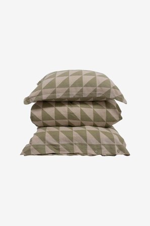 Gustav Ovland - Vuodevaatesetti Ditta - Vihreä - Pussilakanasetit - 230X220 - - Homeroom