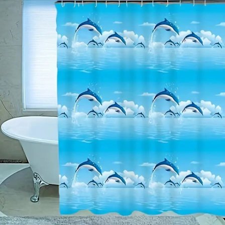 80-180cm Vattentätt duschdraperi PEVA, duschdraperi badrum med 12 krokar, mögelresistent