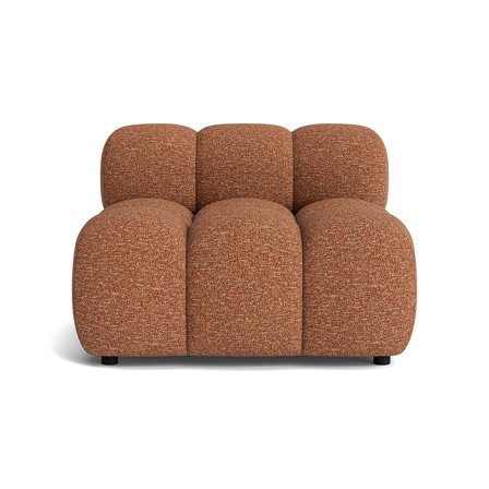 Puffy 1-Sitzer-Modul Sofa Sessel in Puente Braun terracotta, modernes Design, meliertes Muster, bequeme Polsterung, Breite 64cm Sitzmodul