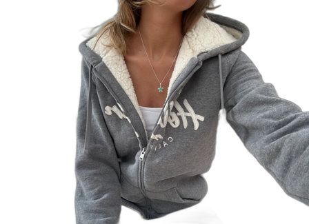 Hollister zip med foder
