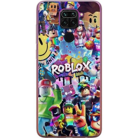 Yhteensopiva Puhelinkuori Xiaomi Xiaomi Redmi Note 9 Suuri värikäs Roblox-maailma monilla hahmoilla, energinen pelikuvaus täydellinen lastenhuoneis