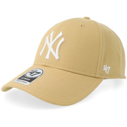 47 Brand - MLB Beige adjustable Casquette - New York Yankees Mvp Light Tan Adjustable @ Hatstore