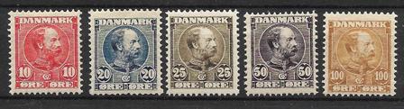 Danmark 1904 - AFA 47-51 - Ubrugt