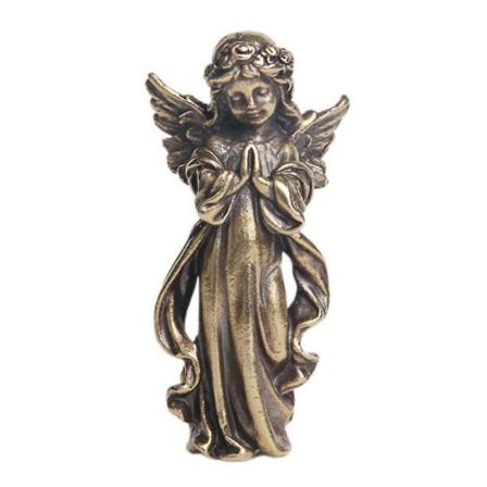 Juleenglefigurer Kerubenglefigur Kobber Kerubenglefigur Bonsai Englefugurer Kerubenglestatue Guld 5,2x3cm Golden 5.2x3cm