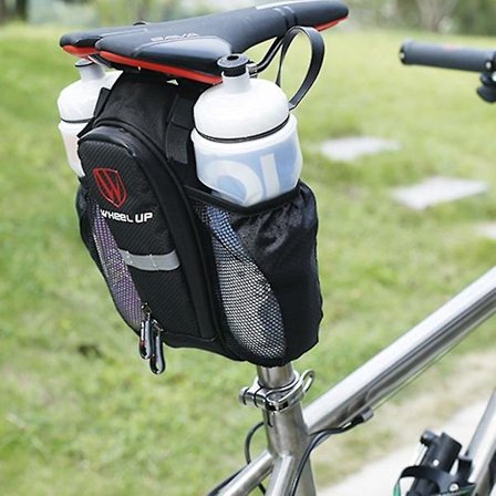 Wheel Up Sykkelveske med 2 Lommer for Vannflaske, Bærbar Tilbehør