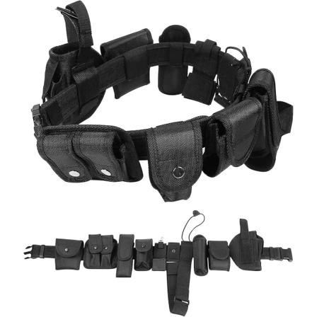 Taktiskt pliktbälte Taktiskt midjebälte för säkerhetsvakt Austable Nylon Militärt säkerhetsbälte Polisbälte Black none