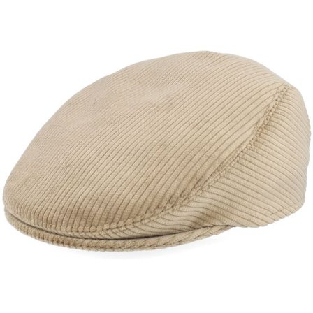 Mayser - Beige flatcap Keps - Erik Cord Beige Flat Cap @ Hatstore