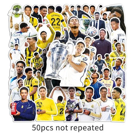 50 Bellingham-klistremerker fotball sportsstjerne Bellingham vanntette dekorative telefondekselklistremerker