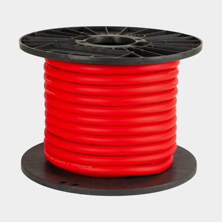 Tinattu kuparikaapeli Skyllermarks, extra flexibel, kumivaipalla, pyöreä, yksisydäminen, 50 mm², 50 metriä, punainen