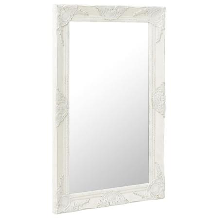 Vidaxl Väggspegel Barockstil 50x80 Cm Vit Vit