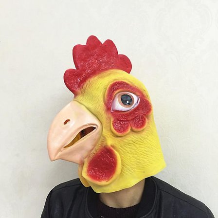 Kananpään naamio Eläinnaamio Emali Naamiot Halloween Cosplay Rekvisiitta Festivaalin Esitystarvikkeet